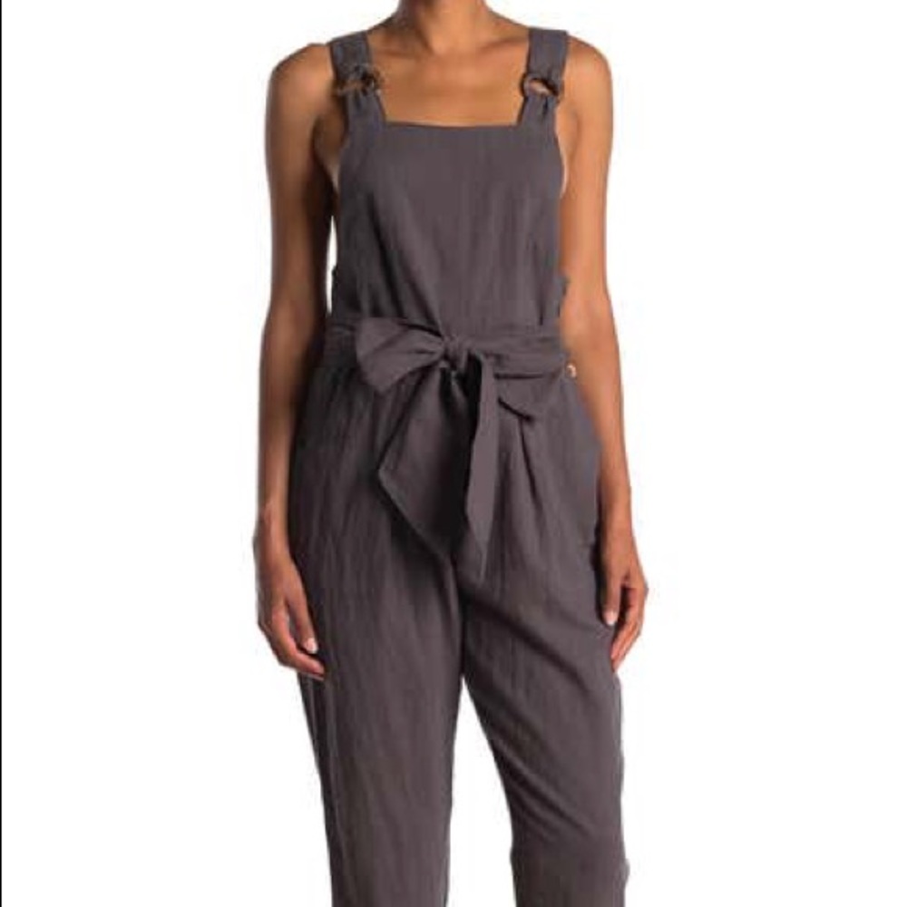 Square Neck Sleeveless Straight Leg Jumpsuit